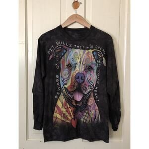 The Mountain Beware Of The Pit Bulls Long Sleeve T-shirt Size Small